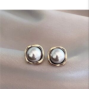 Elegant Gold and Silver Stud Earrings